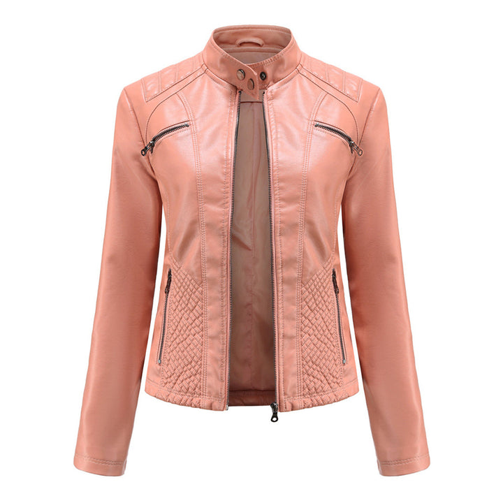 ANDRIJANA - Elegant leather jacket with a timeless design
