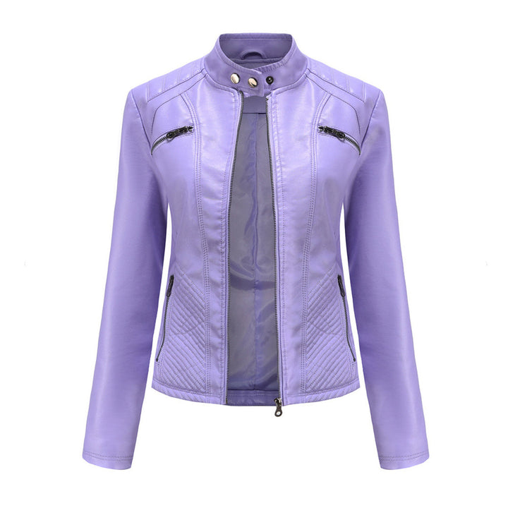 ANDRIJANA - Elegant leather jacket with a timeless design