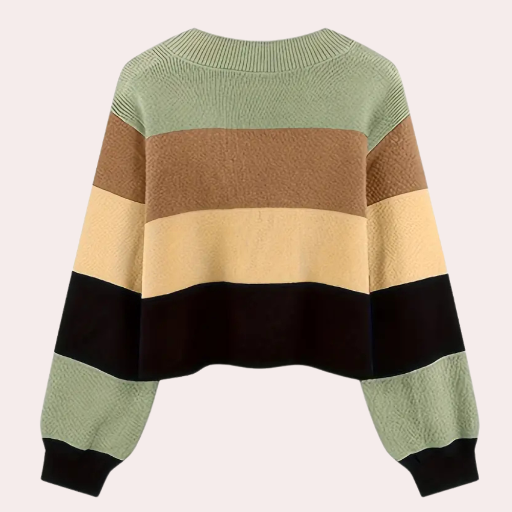 Stylish women's jumper with trendy pattern