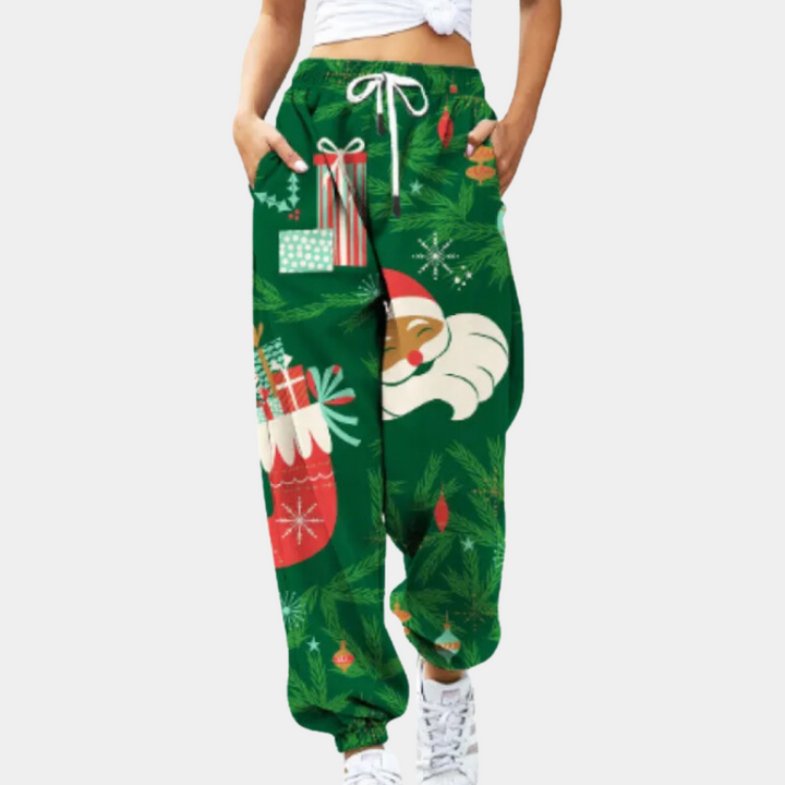 Stylish Christmas joggers for women by GLAUCIA - perfect for this special time!