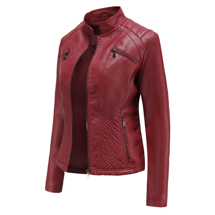 ANDRIJANA - Elegant leather jacket with a timeless design