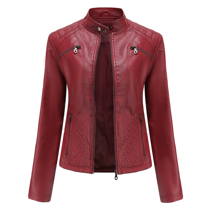 ANDRIJANA - Elegant leather jacket with a timeless design