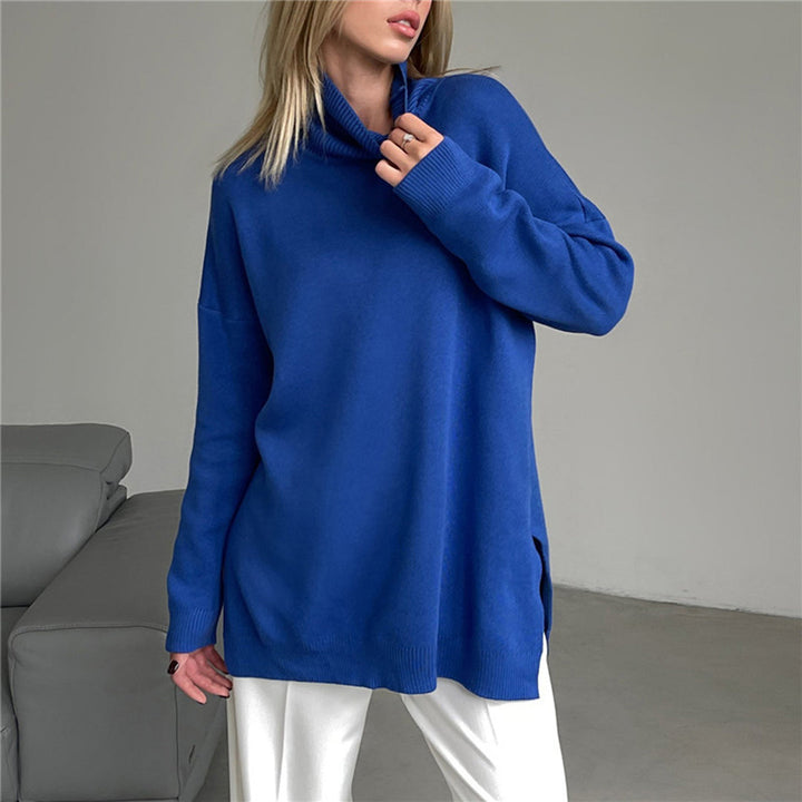 AALIYAH - Elegant Sweater with Denim Slit in Ultrachic Style