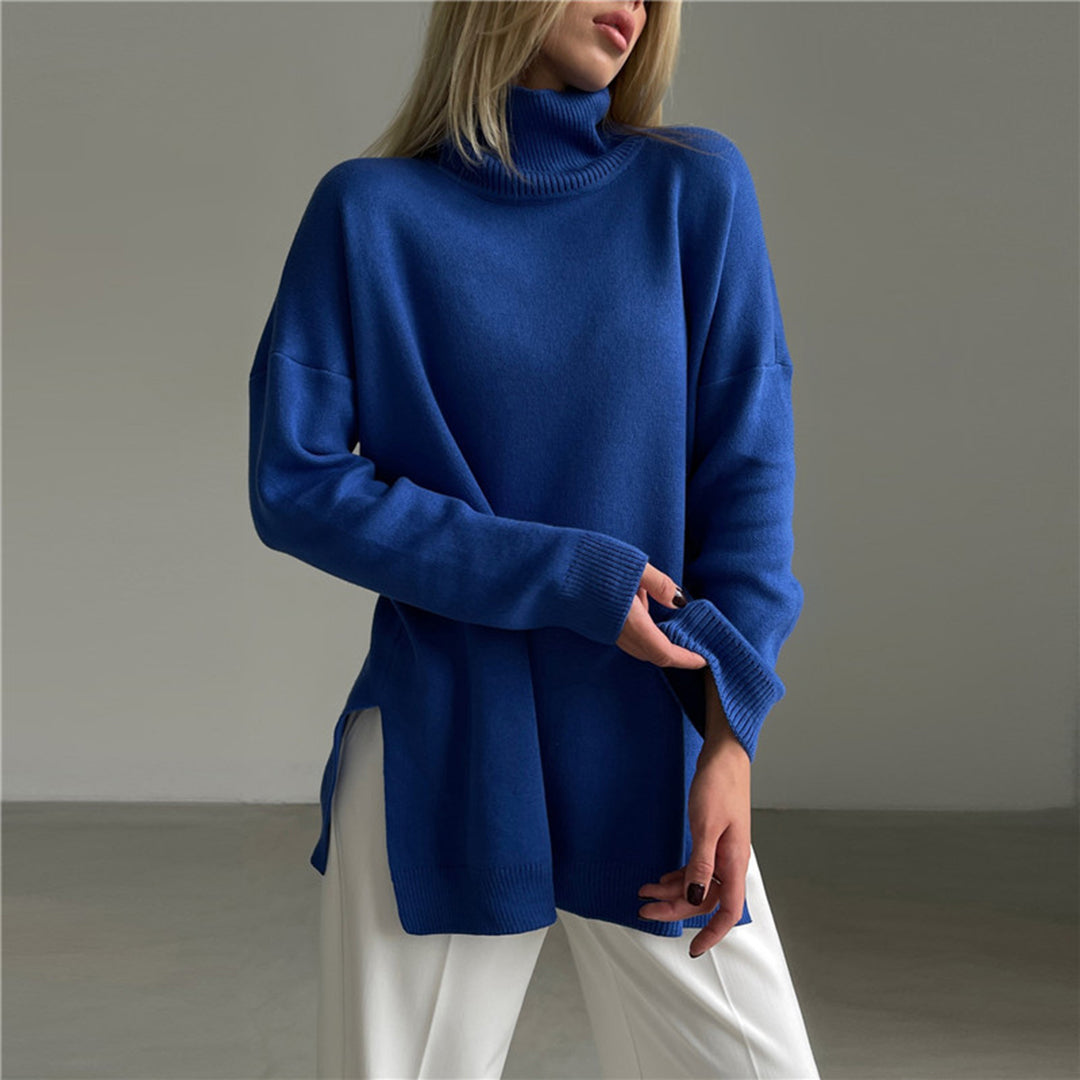 AALIYAH - Elegant Sweater with Denim Slit in Ultrachic Style