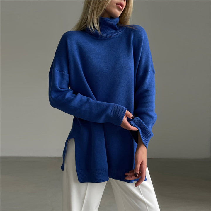 AALIYAH - Elegant Sweater with Denim Slit in Ultrachic Style