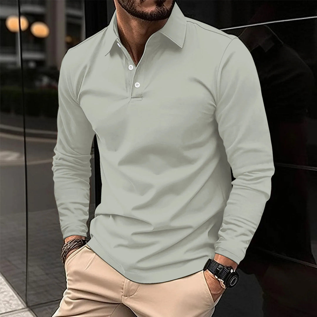 Stylish long sleeve polo shirt from Chic Jean