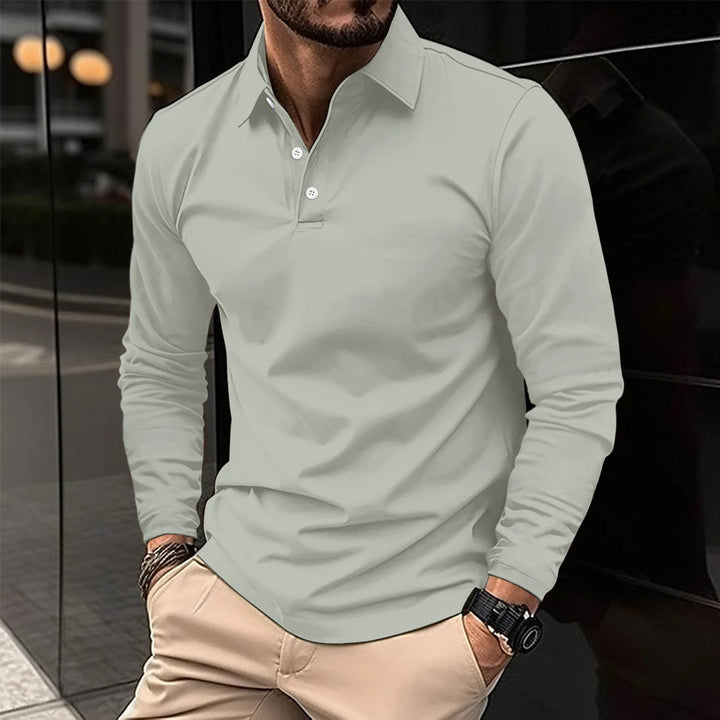 Stylish long sleeve polo shirt from Chic Jean