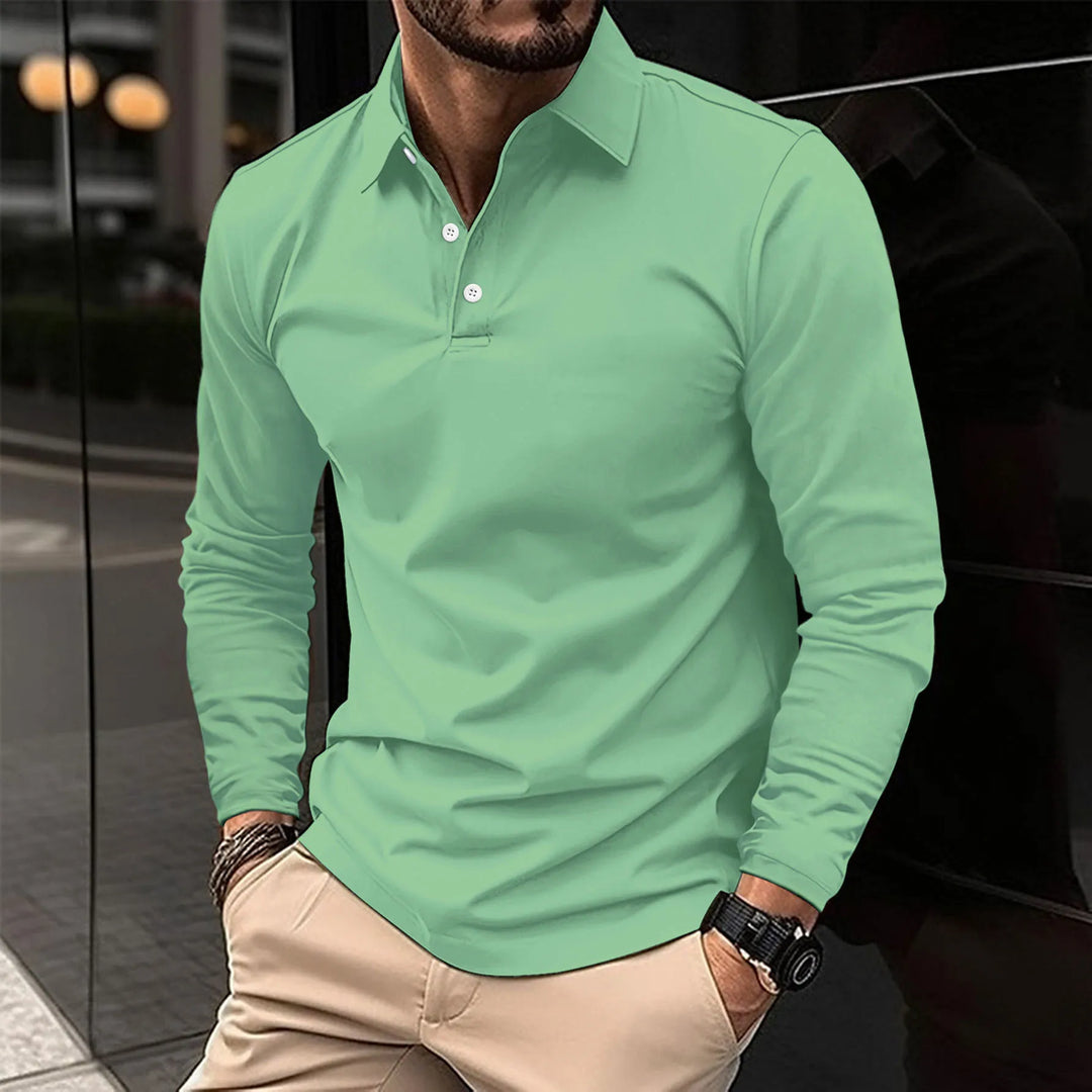 Stylish long sleeve polo shirt from Chic Jean
