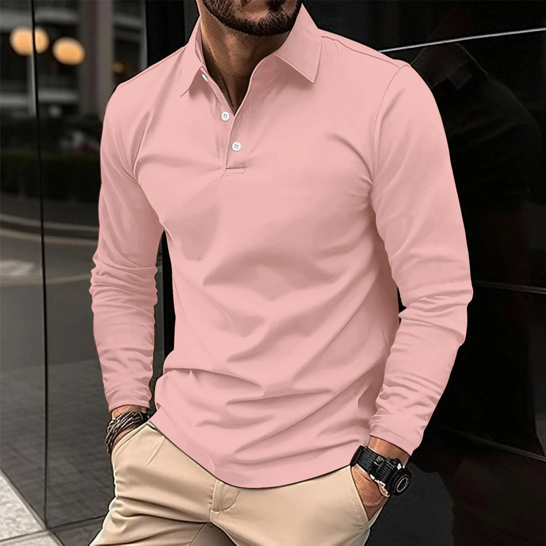 Stylish long sleeve polo shirt from Chic Jean