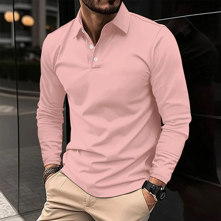 Stylish long sleeve polo shirt from Chic Jean