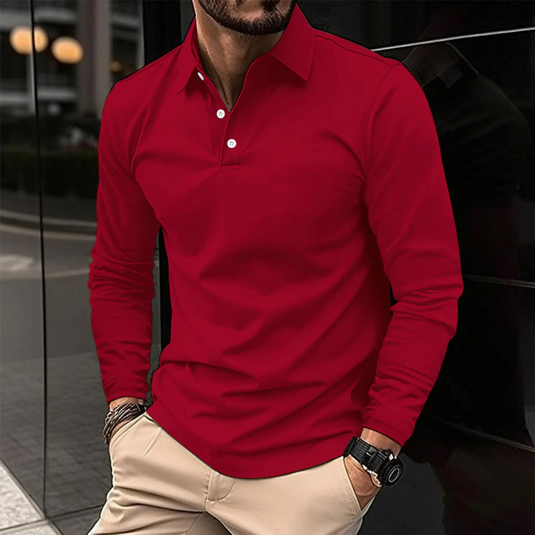 Stylish long sleeve polo shirt from Chic Jean