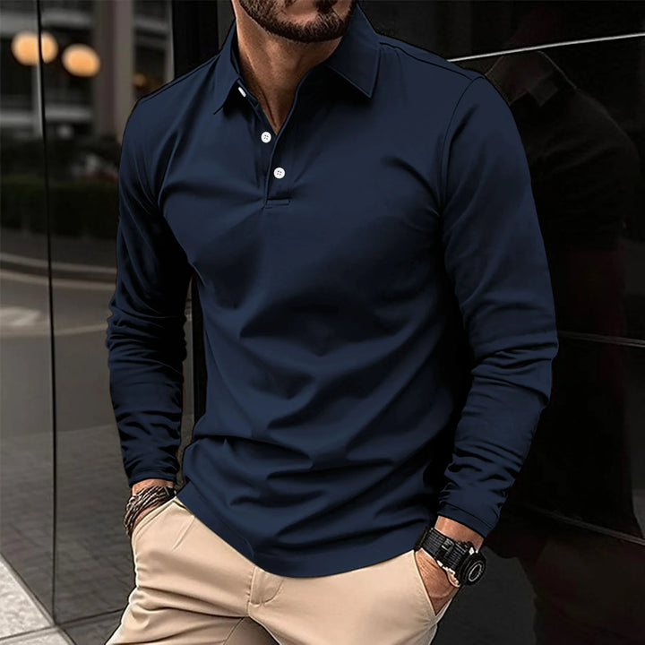 Stylish long sleeve polo shirt from Chic Jean