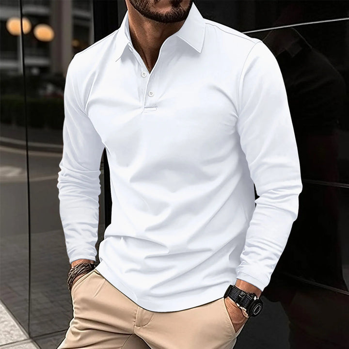 Stylish long sleeve polo shirt from Chic Jean