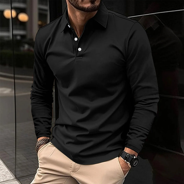 Stylish long sleeve polo shirt from Chic Jean