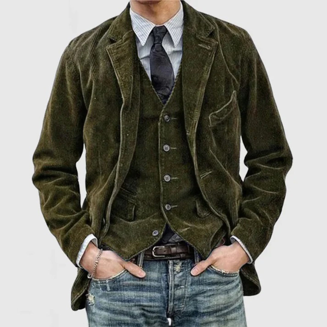 Elegant men's corduroy jacket from CAS brand