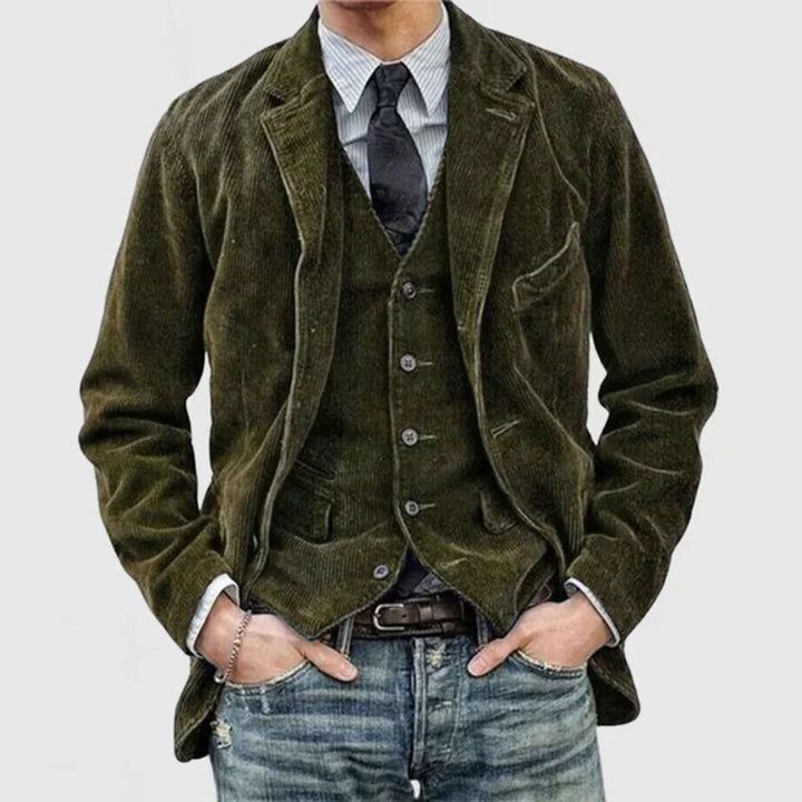 Elegant men's corduroy jacket from CAS brand