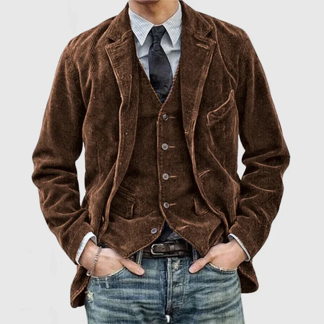Elegant men's corduroy jacket from CAS brand
