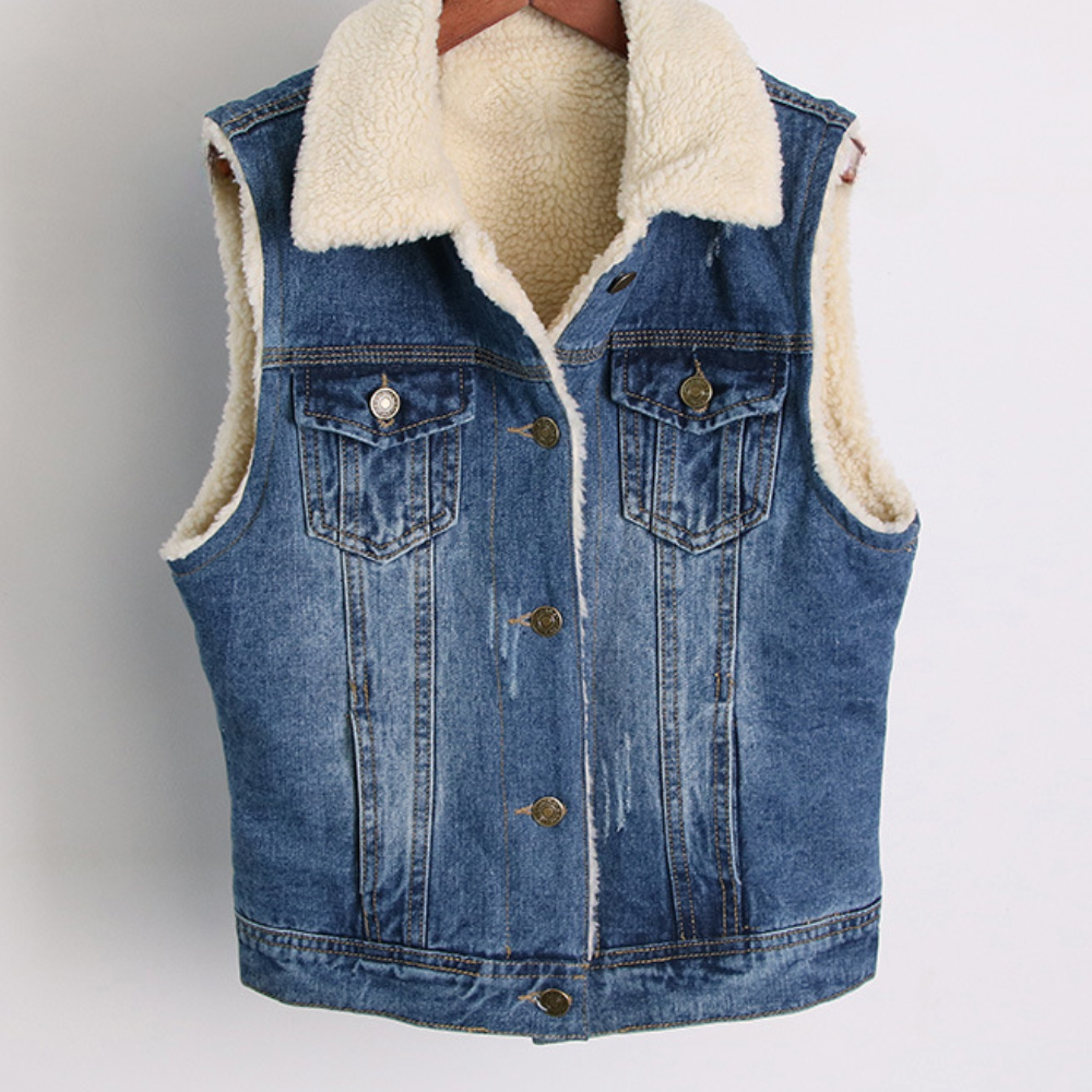 Stylish and elegant denim cardigan for women - CLAIRE