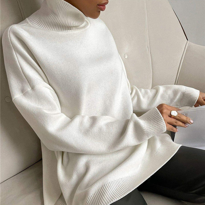 AALIYAH - Elegant Sweater with Denim Slit in Ultrachic Style