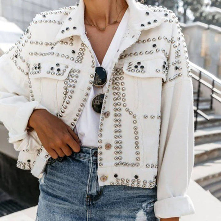 Stylish jacket decorated with rivets - LOKOMOTIV collection