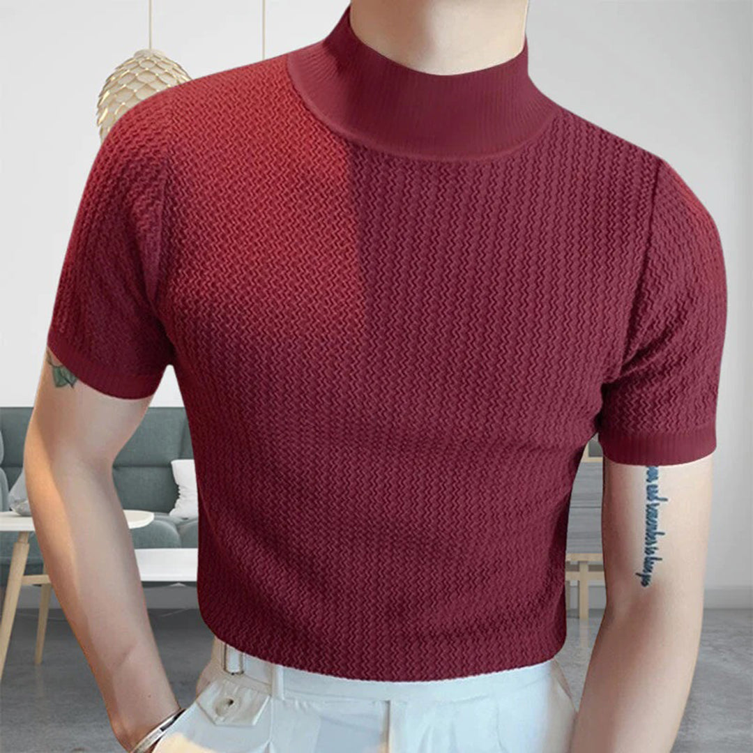 Stylish ENZO Slim ribbed shirt for modern men