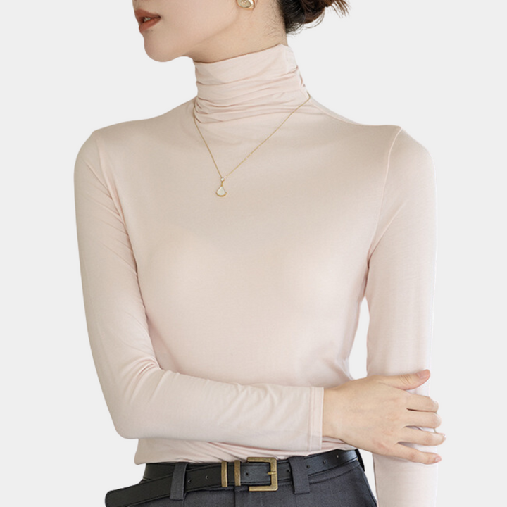 KAHNAY - Stylish turtleneck shirt for elegant women