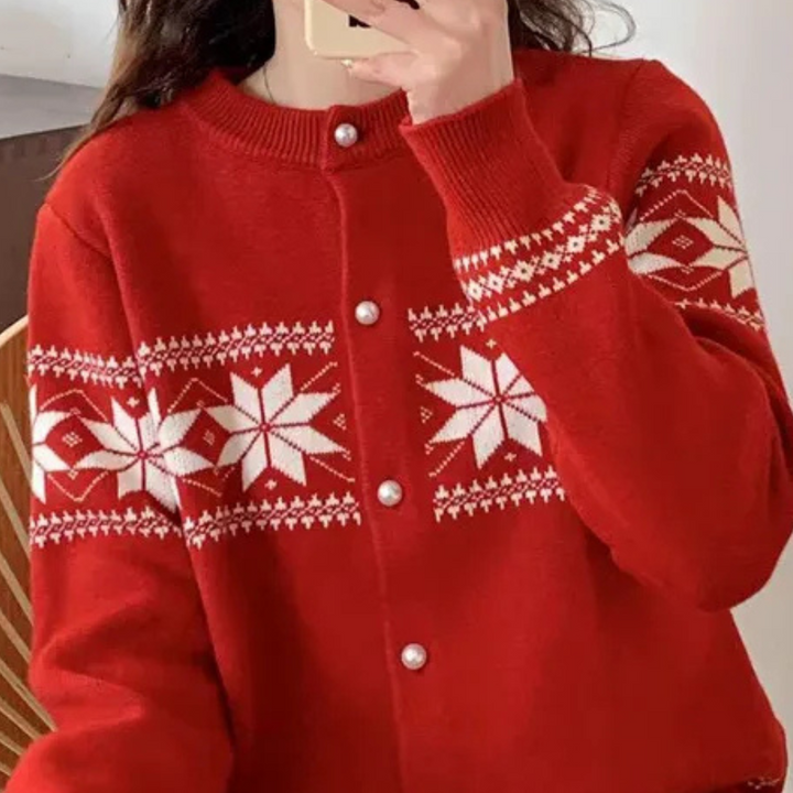 Warm and stylish ELYSE women's cardigan - the perfect choice for the festive season!