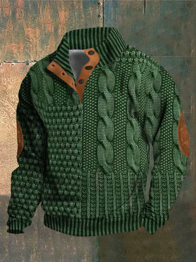 Unique Retro Samuel™ Sweater with stand-up collar - take advantage of the 1+1 FREE offer!