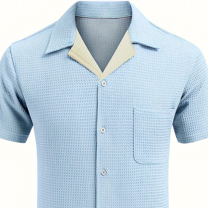 A stylish men's summer shirt, perfect for refreshing days!