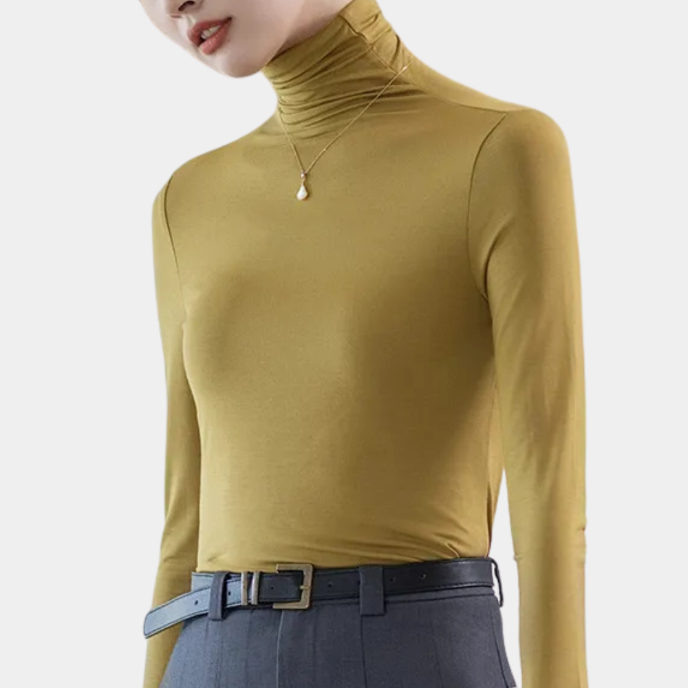 KAHNAY - Stylish turtleneck shirt for elegant women