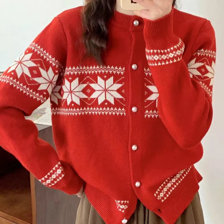 Warm and stylish ELYSE women's cardigan - the perfect choice for the festive season!