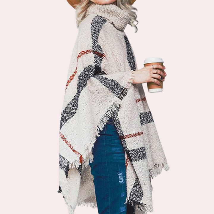 Stylish knitted women's poncho - choose fashion at the highest level!