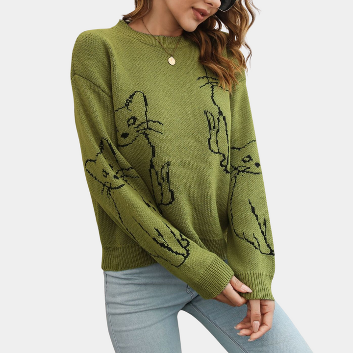 Elegant women's AYDA jumper in luxurious premium materials