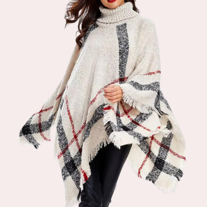 Stylish knitted women's poncho - choose fashion at the highest level!