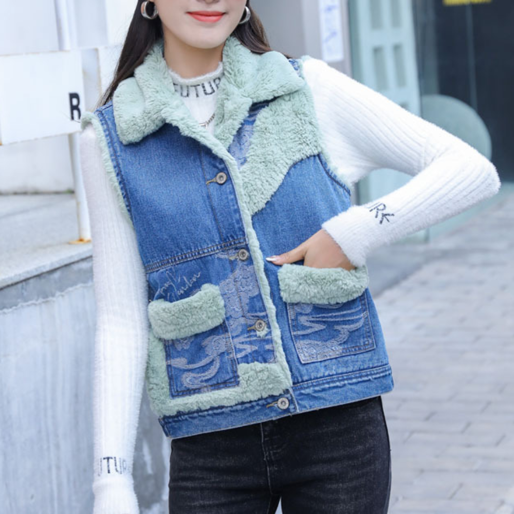 ELEANOR - Stylish and comfortable winter denim cardigan for women, perfect for cold days