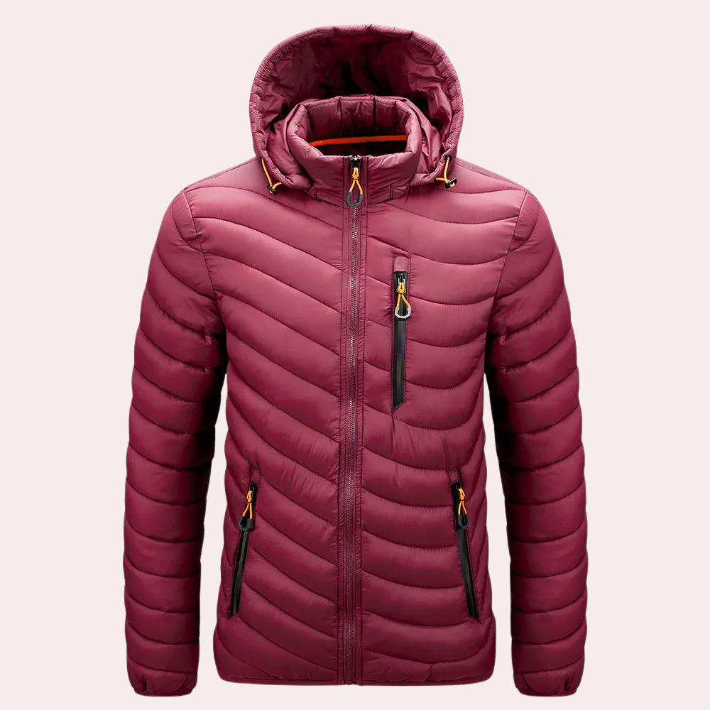 Stylish men's Bernard Luxe hooded jacket - bring your wardrobe to life!