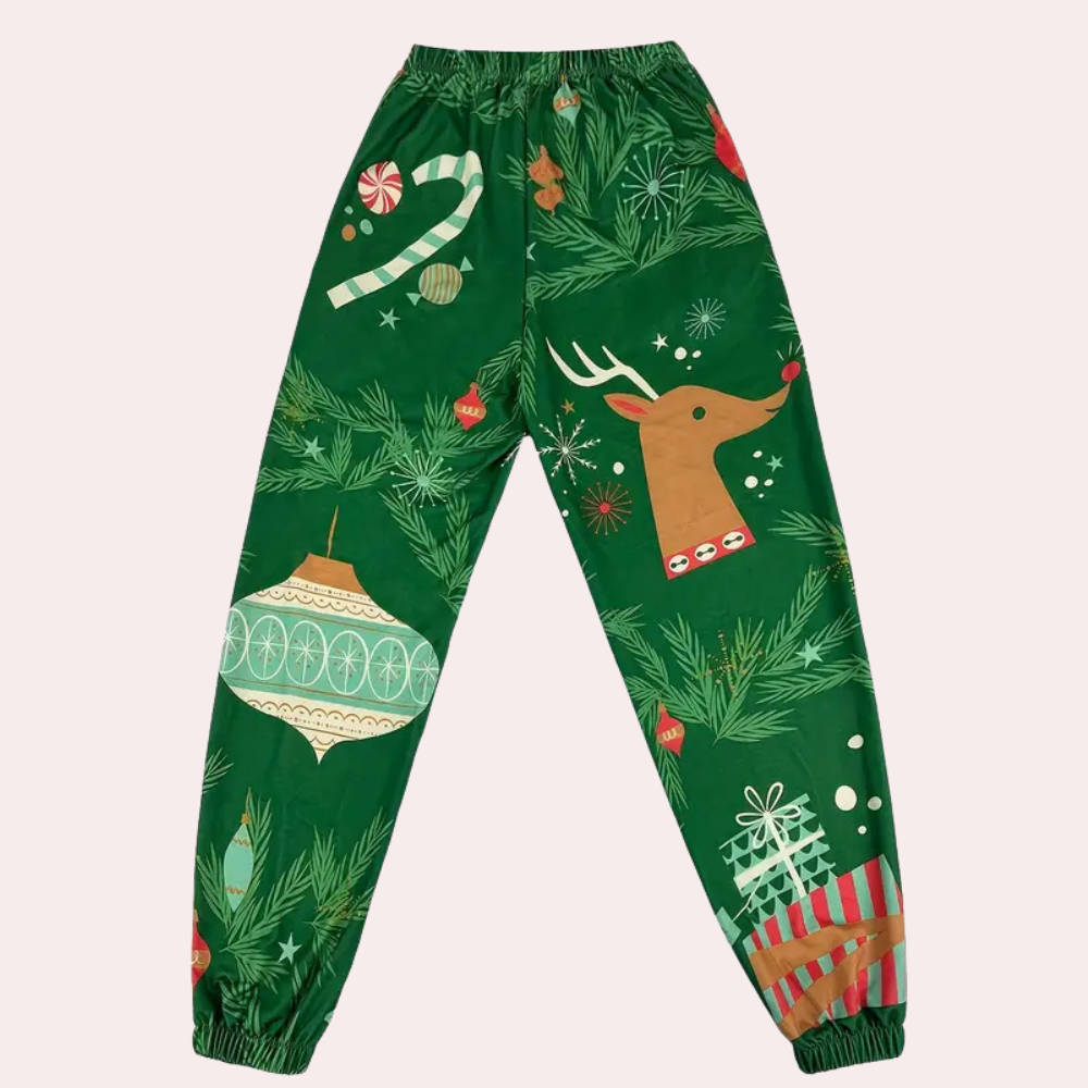 Stylish Christmas joggers for women by GLAUCIA - perfect for this special time!
