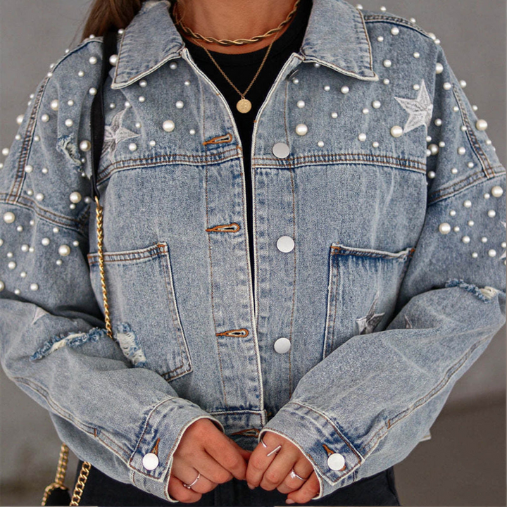 Stylish denim jacket for women from the renowned brand LYRIC - the perfect choice for any occasion!